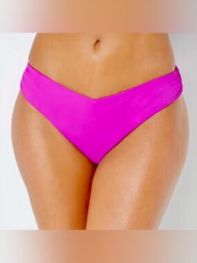 NWT Swimsuits For All hot pink cheeky bottoms 10